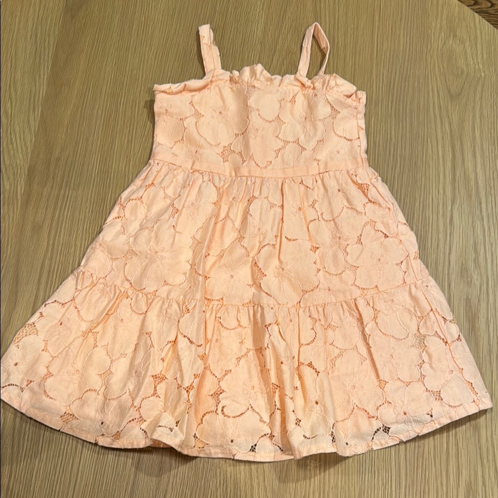 Janie and Jack Peach Lace Kids Dress